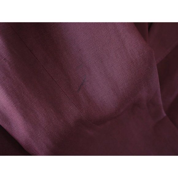 Vintage 90s Valentino Miss V Muted Mulberry Aubergine Silk Linen Blazer 44 US 8 - Picture 5 of 5